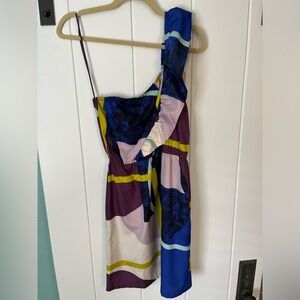 Roxy one shoulder geometric dress